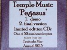 FRUITS DE MER RECORDS 'TEMPLE MUSIC 'PEGASUS' PROMO *****50 UNITS ONLY