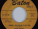 R&B Rocker 45 MARIE KNIGHT I Thought I Told You Not To Tell Them BATON HEAR