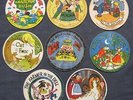 Set of 8 Vintage Children's Paper Picture Discs. 1940s Record Guild of America