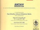 BACH - Cello Suites 5 & 6 - Pierre FOURNIER - ARCHIV 198188 - Stereo - IMPORT