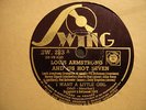 LOUIS ARMSTRONG AND HIS HOT SEVEN / BIGARD / DICKENSON ..78 rpm 10