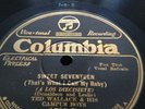 TED WALLACE CAMPUS BOYS 78rpm Sweet Seventeen My Kinda Love COLUMBIA 1791D M