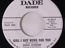 BENNY LATIMORE: Girl I Got News For You / Ain't Gonna Cry No More 45 (dj) rare