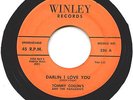 TOMMY COLLINS and THE PARAGONS 1959 RARE 45 DARLIN I LOVE YOU VG+ WINLEY 236