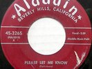 FIVE PEARLS 45 Please Let Me Know / Real Humdinger ALADDIN Doo Wop #BB1486