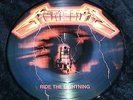 METALLICA - Ride The Lightning - 1989 RARE Red Fire Logo Vinyl LP Picture Disc