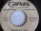 THE SYCAMORES - Darling Is It True / I'll Be Waiting - Groove 0121 - 1955 Orig