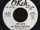 Northern Soul 45   Larry Williams & Johnny Watson   Too Late   Okeh   mp3 WLP