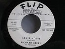 RICHARD BERRY    Louie Louie 45 on orig FLIP. Nice DJ. EX. Mp3