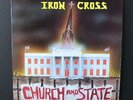 IRON CROSS Church And State LP (1987) PRIVATE METAL Orig.