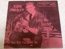 ELVIS PRESLEY   LOVE ME TENDER   1956 RCA 47-6643   DARK PINK SLEEVE/SILVER LINE