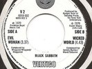 BLACK SABBATH EVIL WOMAN c/w WICKED WORLD VERTIGO 1st PRESS V2 SUPERB NEAR MINT