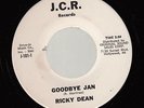 HEAR Doo Wop Teen Rare 45 RICKY DEAN Goodbye Jan on J.C.R