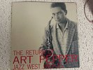 Art Pepper the Return of Art Pepper Jazz West JWLP-10 LP Mono Deep Groove