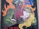 Savage Thrust - Eat em Raw LP THRASH 1990 RARE METAL