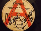 WANDA JACKSON  45 rare  HAND SIGNED uk  7   demo MEAN MEAN MAN  