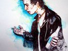 Sid Vicious portrait, signed by artist, punk, Sex Pistols, Ramones, Damned
