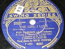 78 RPM Belgian Jazz FUD CANDRIX & NICK POWER - THE GIRL I LOVE - FLAMINGO