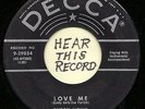 Buddy Holly - Love Me/ Blue Days Black Nights - Decca 1956