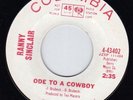 MOD Jazz 45 RANNY SINCLAIR Ode To A Cowboy '65 RARE RECORD on Imperial Promo M-