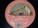 PIANO 78 rpm RECORD Gramophone IGNACE JAN PADEREWSKI Etudes 1 & 2 Op. 25 CHOPIN