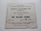 THE ROLLING STONES  ORIGINAL   U.K.  CONCERT TICKET  THURSDAY 7TH OCTOBER  1965