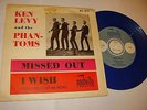 KEN LEVY & THE PHANTOMS Missed Out KILLER GARAGE single BLUE WAX SWEDEN 1963