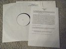 LP TOMMI STUMPFF Ultra VINYL white label testpressing + promo sheet  Der KFC