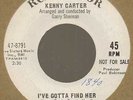 Kenny Carter I've gotta find her/Body & Soul RCA 8791 northern soul dj writing
