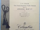JOHANNA MARTZY UK COLUMBIA 33CX 1286 ED1 BACH UNACCOMPANIED SONATAS ORIGINAL LP