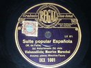 CELLO 78rpm RECORD Regal MAURICE MARECHAL Suite Popular Española MANUEL DE FALLA