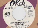RARE NORTHERN SOUL PROMO COPY -THE VIBRATIONS - KEEP ON KEEPING ON - OKEH