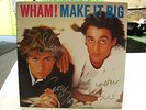 Wham AUTOGRAPH George Michael Ridgeley Signature Signed make it big vinyl