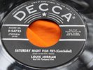 Rare Jump Blues 45 : Louis Jordan   Saturday Night Fish Fry   Decca 9-24725