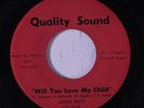 ANNA RAYE: Will You Love My Child / Will You Be There 45 (sl dish) rare Soul