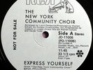 * NEW YORK COMMUNITY CHOIR Express Yourself DISCO MODERN SOUL rca Promo 12