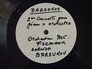 Test Pressing – KOGAN – BARSUKOV: VIOLIN CONCERTO No.2/PIANO CONCERTO No.2