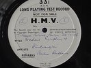 Test Pressing – FURTWANGLER / BERLIN P.O. – BRAHMS: SYMPHONY No.4