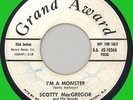 SCOTTY MacGREGOR & SPOOKS I'm a Monster 45rpm Grand Award 1959