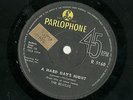 THE BEATLES Hard Day's Night Rare Israel Israeli Press 7