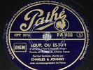 CHARLES ET JOHNNY - Les petits punis - 78 tours Pathé