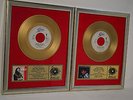 MICHAEL JACKSON   X 2  Single Gold Record, Award Schallplatte  bild  goldene