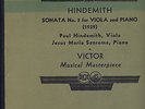 200. Hindemith: Sonata 3 for Viola - Paul Hindemith & Jesus Sanroma - Vic. M-572