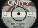 Reggae Boys - What You Gonna Do / Headley Bennett - Hot Coffee UK orig 7