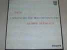 GRUMIAUX Bach 6 Sonatas & Partitas for Violin Solo 3 LP BOX Philips