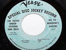 THE VELVET UNDERGROUND AND NICO All Tomorrow's Parties RARE PSYCH DJ 45 {HEAR}