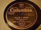 JAZZ BEN SELVIN ORCH All Of A Sudden COLUMBIA 2679