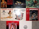 James Bond 007 Soundtracks, 8 Vinyl Record Lot, All LP's, All 1st Press, 1 UK