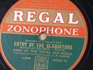 78rpm ROYAL AIR FORCE BAND entry of the gladiators / under the double eagle