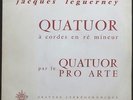 QUATUOR PRO ARTE - Jacques Leguerney - 25 cm / 10